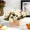 12 Pack Rustic Wooden Planter Boxes with Floral Foam Blocks – 4 Inch Unfinished Square Wood Centerpiece Containers for Flower Arrangements, Wedding Table Decor, Baby Shower, DIY Crafts & Home Garden Decorations